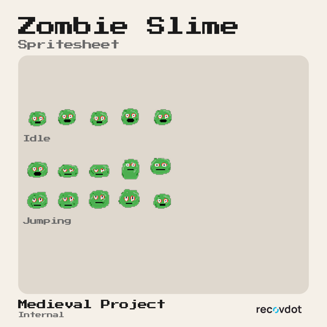 Zombie Slime Sprite Sheet